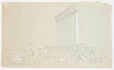 Temple of Jupiter at Sunrise, Baalbek by Frederic Edwin Church