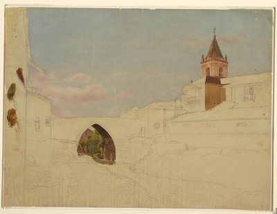 Unfinished View of a City by Frederic Edwin Church