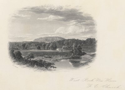West Rock, New Haven by Frederic Edwin Church