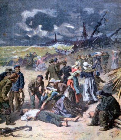 A Storm at Calais, France, 1893 by Frederic Lix