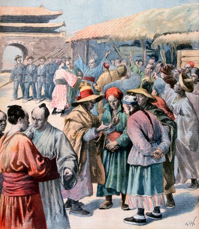 Disturbances in Seoul, Korea, 1894 by Frederic Lix