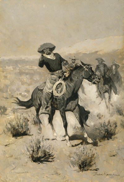 Days on the Range (Hands Up) by Frederic Remington