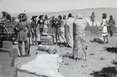The Interpreter Waved at the Youth by Frederic Remington
