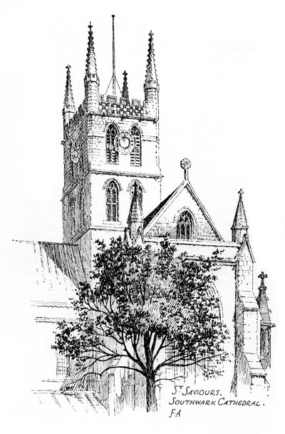 Southwark Cathedral, London by Frederick Adcock