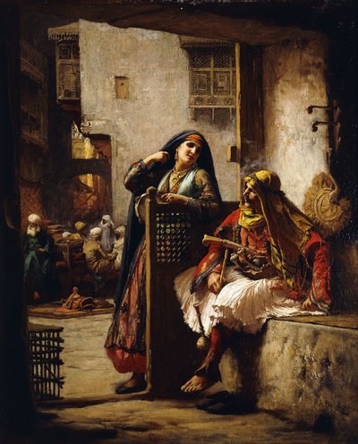 A Visit from the Chieftain by Frederick Arthur Bridgman
