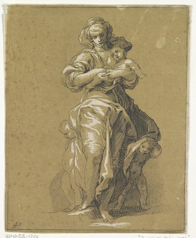 Charity with Three Children by Frederick Bloemaert