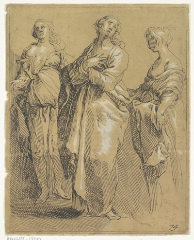 Three Standing Figures by Frederick Bloemaert