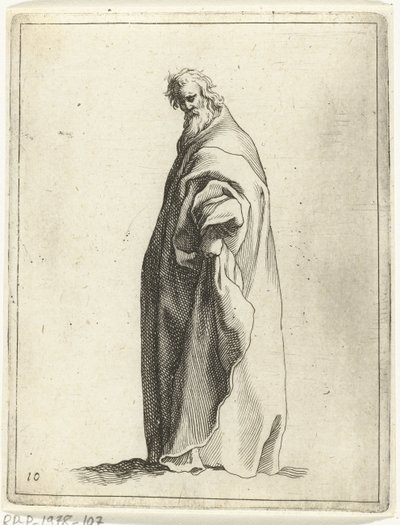 Old Man (series title: 15 Small Figures) by Frederick Bloemaert