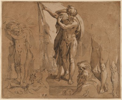 Saint John the Baptist by Frederick Bloemaert after Parmigianino