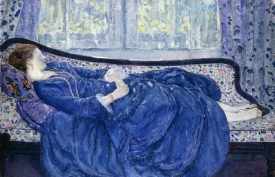 Girl in Blue by Frederick Carl Frieseke