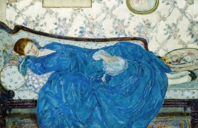The Blue Gown by Frederick Carl Frieseke