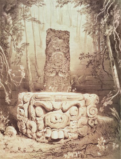 Mayan temple, Honduras by Frederick Catherwood