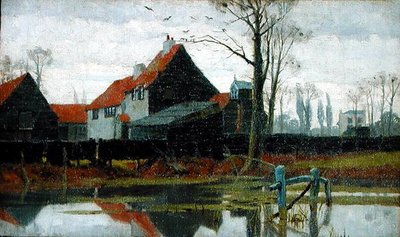 Farm Buildings, c.1889 by Frederick Cayley Robinson