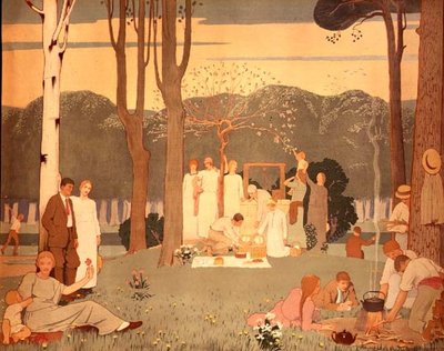 Picnic Scene by Frederick Cayley Robinson