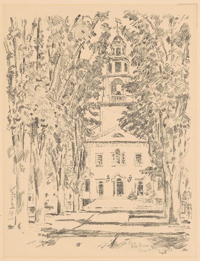 Colonial Church, Gloucester by Frederick Childe Hassam