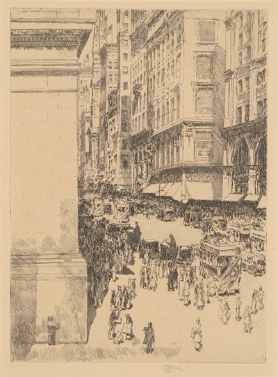 Fifth Avenue, Noon, 1916 by Frederick Childe Hassam