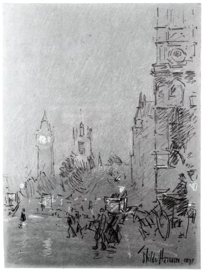 London, Evening by Frederick Childe Hassam