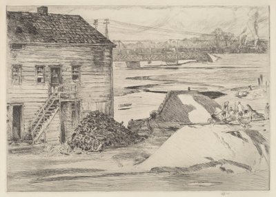 Low Tide, Cos Cob Bridge, 1915 by Frederick Childe Hassam