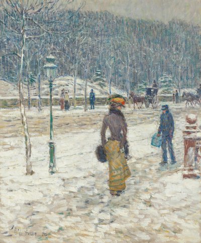 New York Street by Frederick Childe Hassam