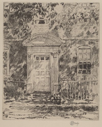 Portsmouth Doorway by Frederick Childe Hassam