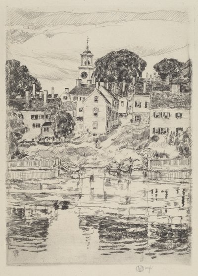 The Church Tower, Portsmouth, 1921 by Frederick Childe Hassam