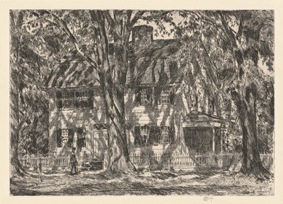 The Lion Gardiner House, Easthampton by Frederick Childe Hassam