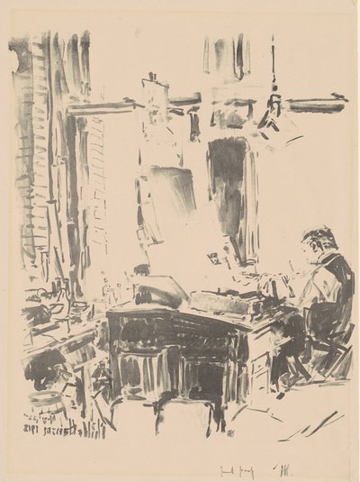 The Lithographer by Frederick Childe Hassam