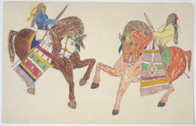 Two Men on Horseback by Frederick Gokliz