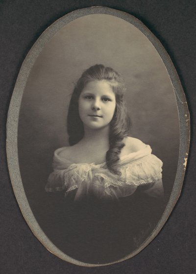 Girl with White Off-the-Shoulder Dress by Frederick Gutekunst