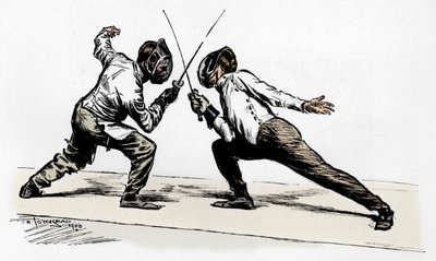 Fencers by Frederick Henry Townsend