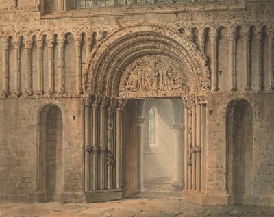 The West Door, Rochester Cathedral, Kent by Frederick Mackenzie