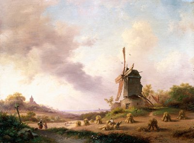 Harvesters in an Extensive Landscape by Frederick Marianus Kruseman