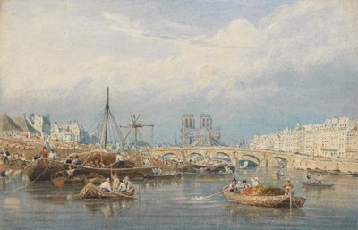 The Seine with Notre Dame by Frederick Nash