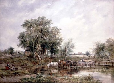 A Suffolk Landscape by Frederick Waters Watts