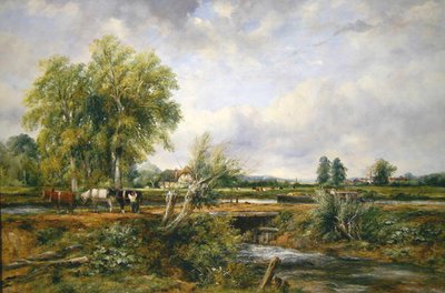 Pastoral landscape by Frederick Waters Watts