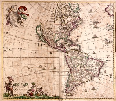 Map of America by Frederick de Wit