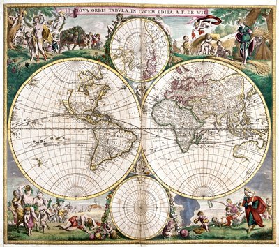 Planisphere World by Frederick de Wit