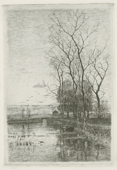 The Little Bridge by Fredericus Jacobus van Rossum du Chattel (signed by artist)