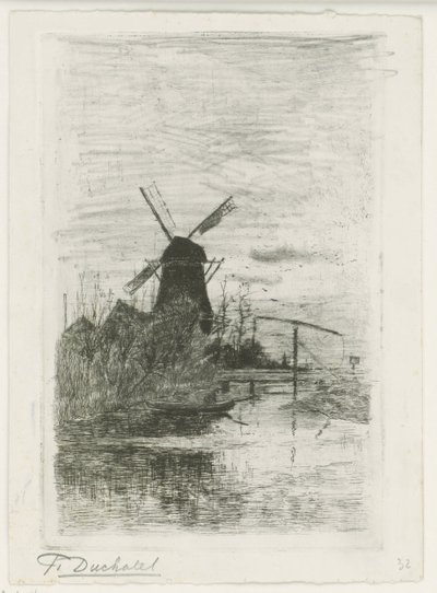The Fisherman by Fredericus Jacobus van Rossum du Chattel (signed by artist)