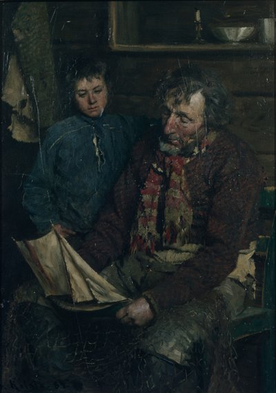 Fisherman and His Son by Fredrik Kolstoe