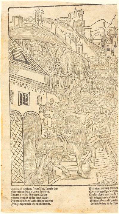 A Warning Against Playing Dice by French 15th Century