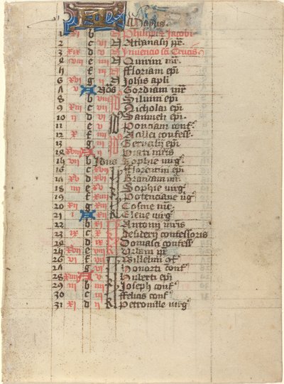 Page from a Book of Hours by French 15th Century