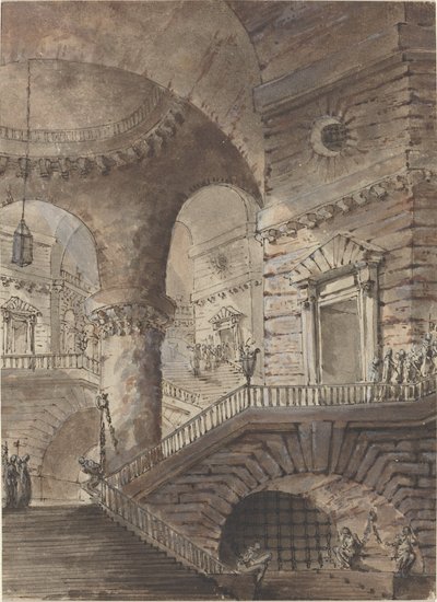 Roman Prison by French 18th Century Follower of Giovanni Battista Piranesi