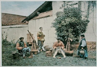 Itinerant shoemenders in China by French Photographer