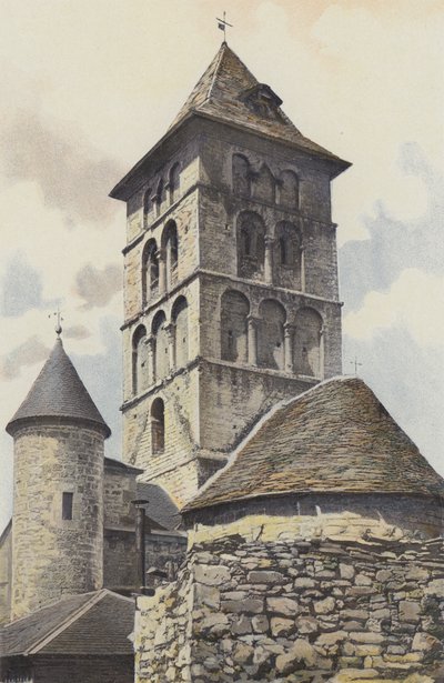 Livernon, Church, Bell Tower and Apse by French Photographer