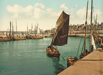 View of Calais Harbour, 1890-1900 by French Photographer