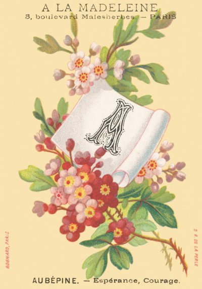 Aubepine - Esperance, Courage by French School