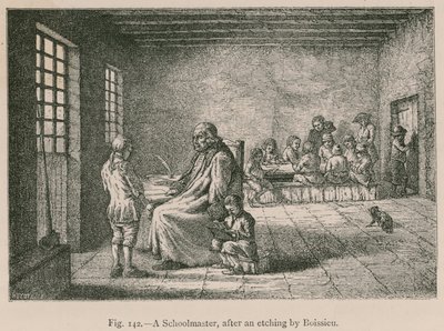 A Schoolmaster, after an etching by Boissieu by French School