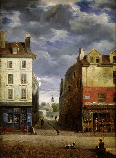 A Street in Old Paris by French School
