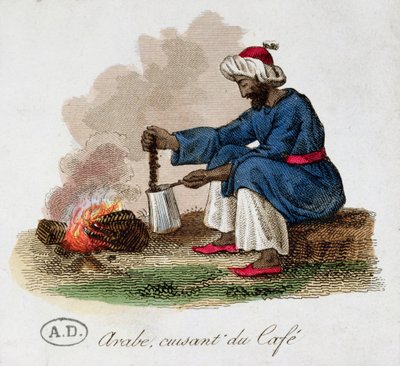An Arab Making Coffee, early 19th century by French School